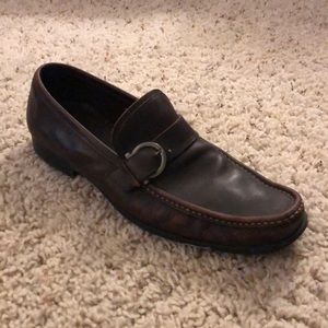 Ferragamo Brown Leather Loafers 10.5